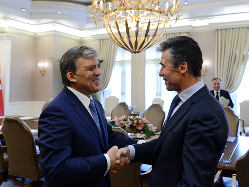 NATO Genel Sekreteri Rasmussen Çankaya Köşkü'nde